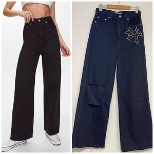 Reworked Levi’s High Loose High Waist Wide Leg Jeans Sz 26-27